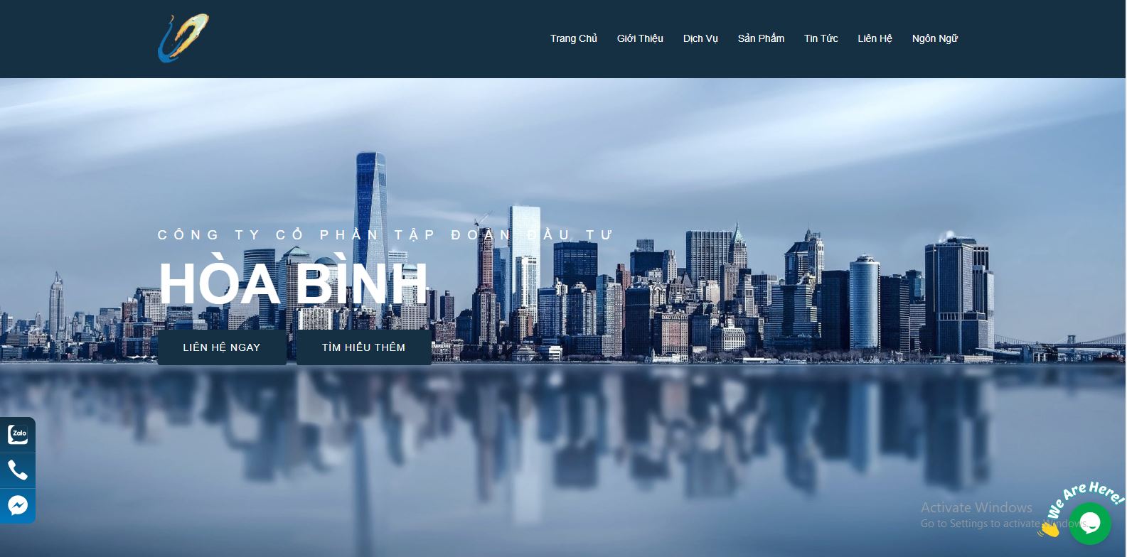 mãu website hoabinhproperty