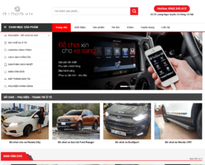 giao diện thiết kế website wordpress phụ kiện ô tô