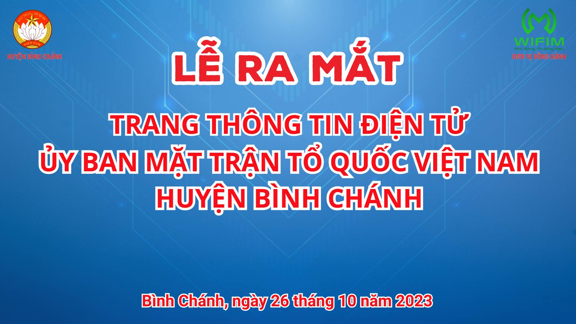 Lễ ra mắt Trangg thông tin điện tử Ủy ban Mặt trận Tổ quốc Việt Nam huyện Bình Chánh